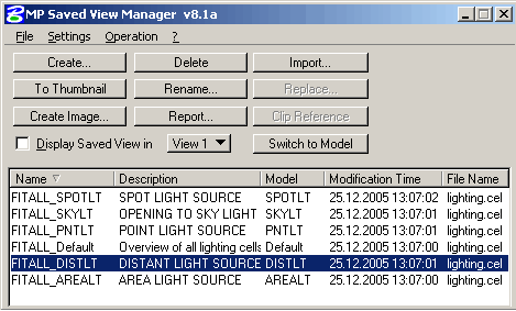 Saved Views management in MicroStation